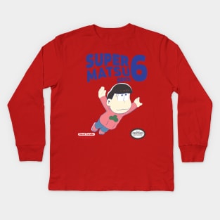 Super Matsu Bros 6 Osomatsu Kids Long Sleeve T-Shirt